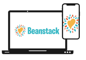 Image of the Beanstack logo on laptop and mobile devices. 